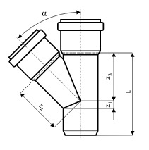 KGEA odbočka DN 125/110 45° / Profistavba