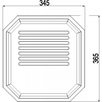Náhradní díl pro HAAS+SOHN - PALOMO,antracit+stříbrná- Rošt Bergamo 25x345x365 / antracit