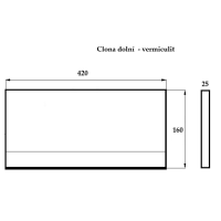 Náhradní díl pro HAAS+SOHN - VOON III,2x stříb. - clona dolní LACFIRE - 25x160x420