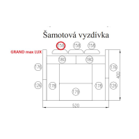 Náhradní díl pro HAAS+SOHN - GRAND MAX LUX s vým.,hnědá- Cihla 158 (šamot) 30x120x370