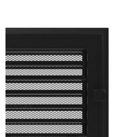 Kratki mřížka Oskar černá lakovaná 17x30 s žaluzií