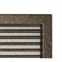 Kratki mřížka Oskar černo-zlatá lakovaná 22x22 s žaluzií