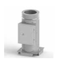 Dvířkový díl se základovou deskou a spodním odtokem kondenzátu KS403 350 mm (síla plechu 0,6 mm + izolace 32 mm)