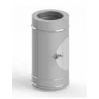 Komínový díl s kontrolním otvorem KS409 180 mm (síla plechu 1,0 mm + izolace 32 mm)