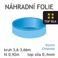 Poolcare - Náhradní fólie pro kruhové bazény - modrá 3,6m x 0,92m