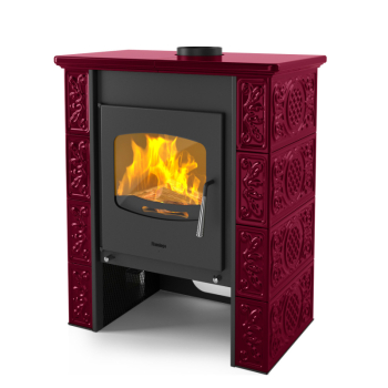 Kachlová kamna FLAMINGO ® BALI, kachle bordo