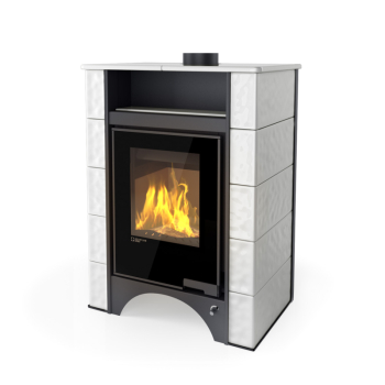 Kachlová kamna AQUAFLAM VARIO ® PERU 11kW, kachle bílá (teplovzdušná verze)