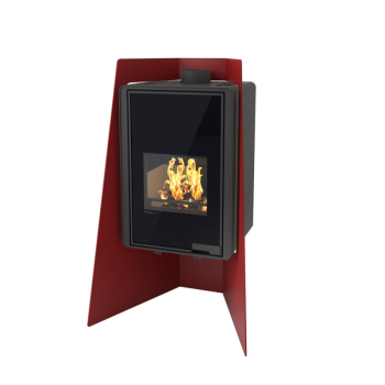 Krbová kamna FLAMINGO DELUXE ® ISLAND, červená