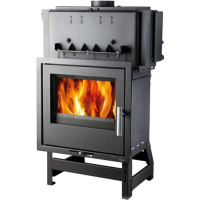 HAAS+SOHN - VESUVIO II/13/1S s výměníkem - černá/litinová dvířka