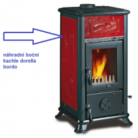 La Nordica - náhradní boční kachle pro kamna Dorella L8, Gemma, Fulvia - bordo