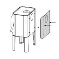 Jotul - konvekční štít pro F 305 kamna - černý lak