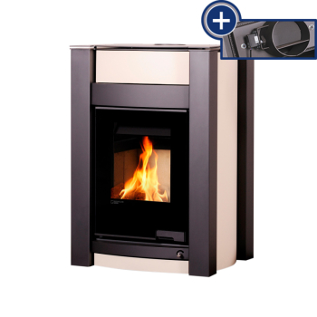 Krbová kamna AQUAFLAM VARIO ® KALMAR 11/5kW krémová, elektronická regulace