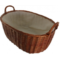 Koš na dřevo KEPRNÍK proutěný s tkaninou