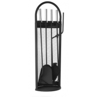 Krbové nářadí TURA  4-dílné černé držadla nerez