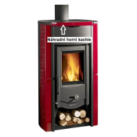 La Nordica - náhradní horní kachle FIAMMETTA - bordo