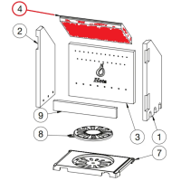 HETA - Deflektor na kamna Scan-Line 8, spodní část
