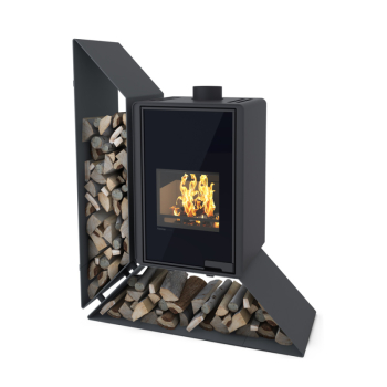Krbová kamna FLAMINGO DELUXE ® KAMPA levá, černá