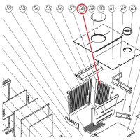 MBS - náhradní litinový díl do topeniště - díl pravý - STRONG - G00141