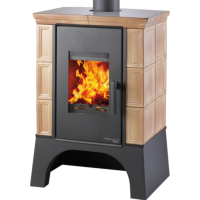 HAAS + SOHN - EBOLI AL II s výměníkem + vychl. smyčka, kachle tabak, podstavec černý