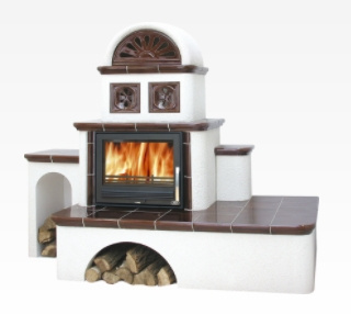 ABX KACHLOVÁ PEC OXFORD s teplovodním výměníkem 7kW