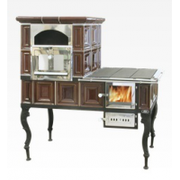 ABX Sporák kachlový hnědý levý