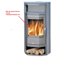 ABX - náhradní sklo pro kamna KIRUNA o rozměru 120x280x120x500 mm