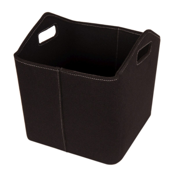 Koš na dřevo plstěný, černý