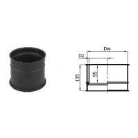 Karl Dvoustěnná zděř, průměr 160mm (síla 2mm) - černá