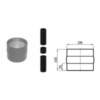 Karl Spojka rour samec-samec, průměr 180mm (síla 2mm) - černá
