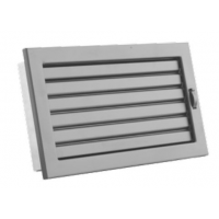 Karl STYLE ventilační mřížka  s uzavíratelnou žaluzií, 220 x 220mm - černá