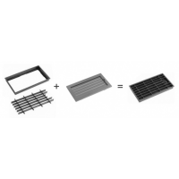 Karl STYLE záklopový rošt s rámem, 450 x 240mm - bílá