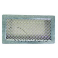 Karl KLASIK ventilační mřížka  bez žaluzie 340 x 186mm - stříbrná patina