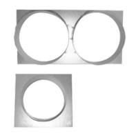 Karl připojení mřížky KLASIK na ohebné potrubí, průměr 2x 150mm, 533 x 186mm