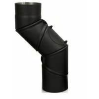 HAAS+SOHN Koleno stavitelne s čistícím otv. 0-180° / 180mm - 5 segmentů (síla 1,5mm - černá)