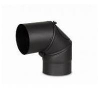 Morafis koleno s čistícím otvorem 0-90°/ 160mm (síla 1,5mm) - černá