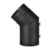 Morafis koleno s čistícím otvorem 45°/ 180mm ( síla 2 mm) - černá - Banador