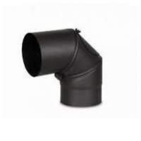 ABX koleno s čistícím otvorem a stavitelné 0-90°/ 130mm (síla 1,5mm) - černá