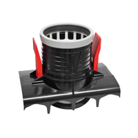 WAVIN X-STREAM odbočka 300/160mm, přípojná, sedlová, pro připojení KG, PVC-U, černá