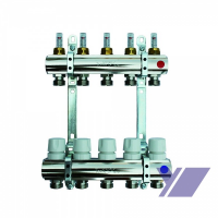 Rozdělovač BIANCHI CR322-2 pro podlahové vytápění, niklovaný - 100mm