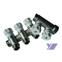 Rozdělovač ITAPO s ventilem 465 pro ústřední topení - 3 vývody