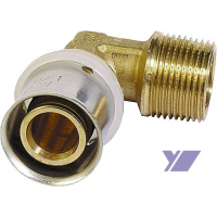 Lisovací koleno s vnějším závitem COMISA 26 x 3/4