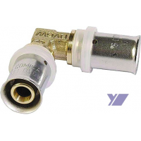 Lisovací koleno 90° pro vícevrstvé trubky Pex-al-pex COMISA průměr 16mm